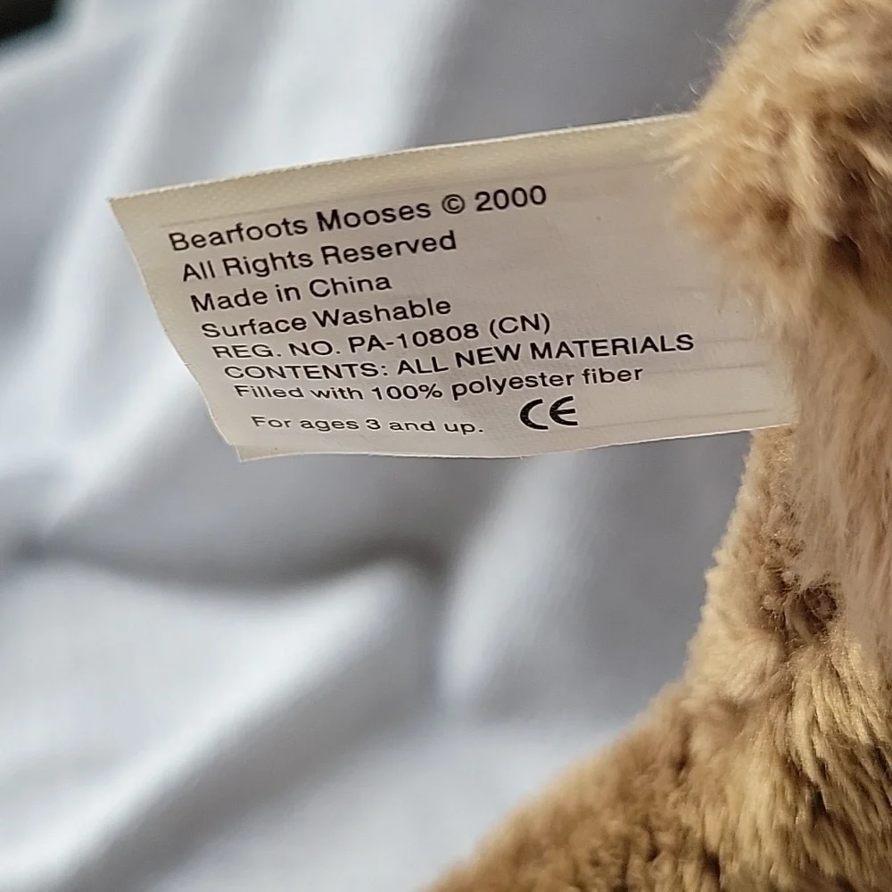 2000 Bearfoots Moose's Jenny Brown Bendable Moose NWT